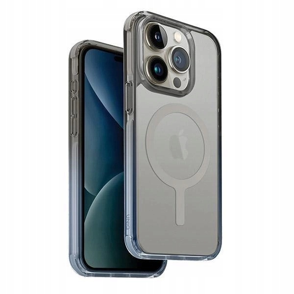 UNIQ COMBAT RUGGED PROTECTIVE CASE WITH 3-TIER IMPACT PROTECTION FOR 2023 IPHONE 15 PRO | MAGNETIC | DUSTY BLUE GREY
